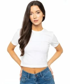 Enzo Womens Crop Top - White