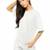 Enzo Ladies Print Oversized T-Shirt - White -Cheap Enzo Sales Shop 01eba55deeb24456822536cd805818a8
