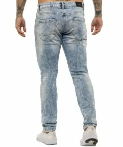 Enzo Mens Skinny Stretch Denim Jeans - Grey -Cheap Enzo Sales Shop 04 1
