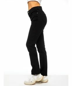 Enzo Womens Straight Denim Jeans - Black -Cheap Enzo Sales Shop 05f662bb1ad4490faca6492b781a2c3f