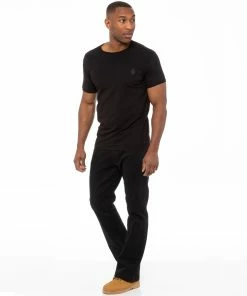 Enzo Mens Bootcut Stretch Denim Jeans - Black -Cheap Enzo Sales Shop 09e84838d96540c4b9743b5932a50a72