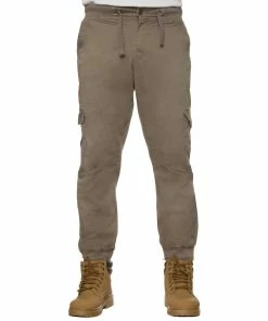 Mens Cuffed Cargo Jean Joggers| Enzo Designer Menswear - Beige -Cheap Enzo Sales Shop 13a0ac88f6314c128cf983ae92746927