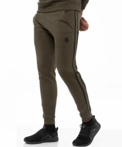 Mens Khaki Tracksuit Joggers| Enzo Designer Menswear - Green