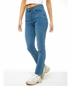 Enzo Womens Straight Denim Jeans - Blue -Cheap Enzo Sales Shop 16f23d84a73e40298a35f31f064dce8c