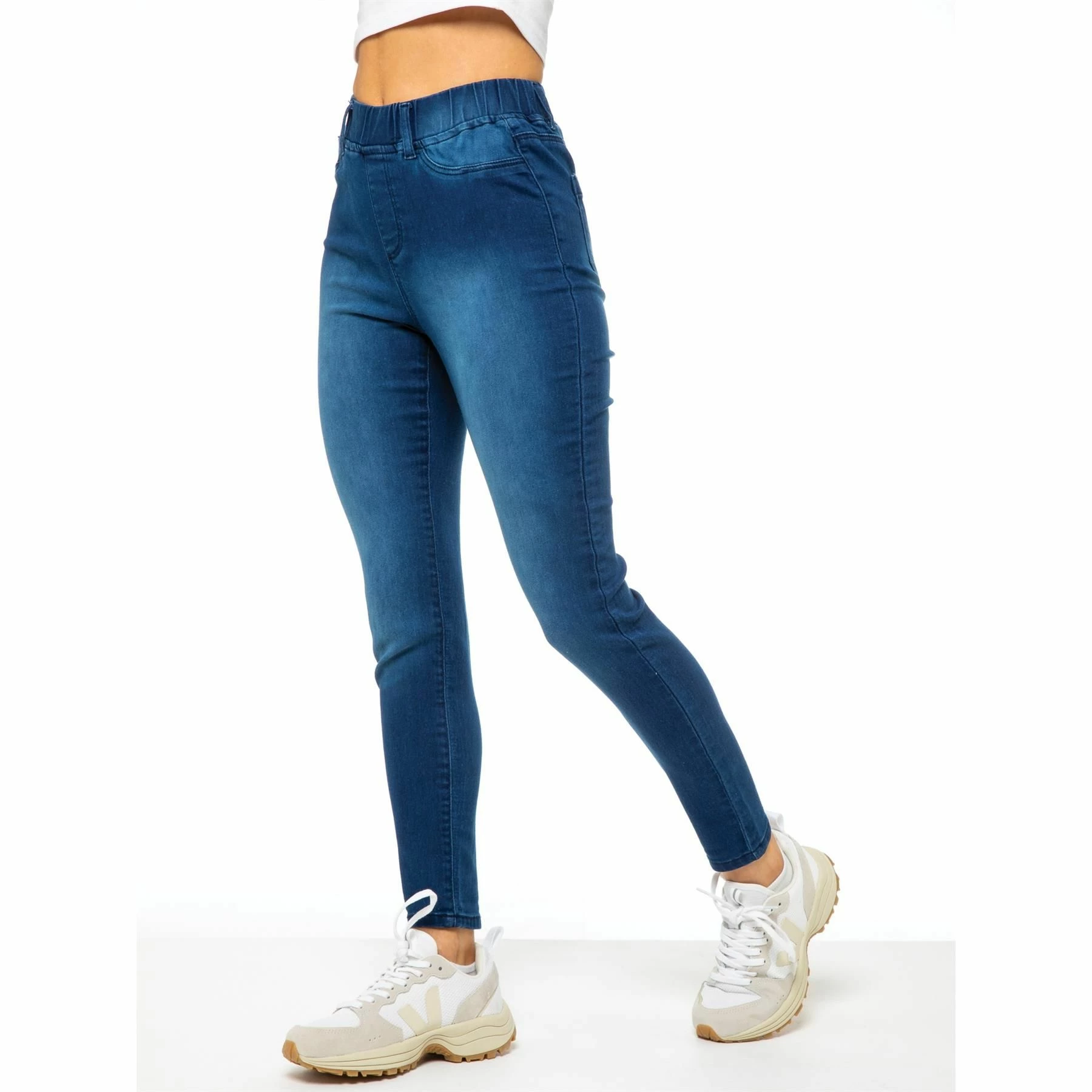 Enzo Womens Skinny Jeggings - Blue 7 Enzo Womens Skinny Jeggings - Blue - Image 5