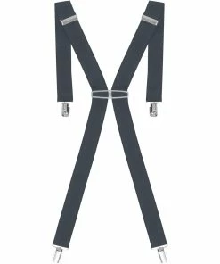 Enzo Men's Elasticated Braces - Grey