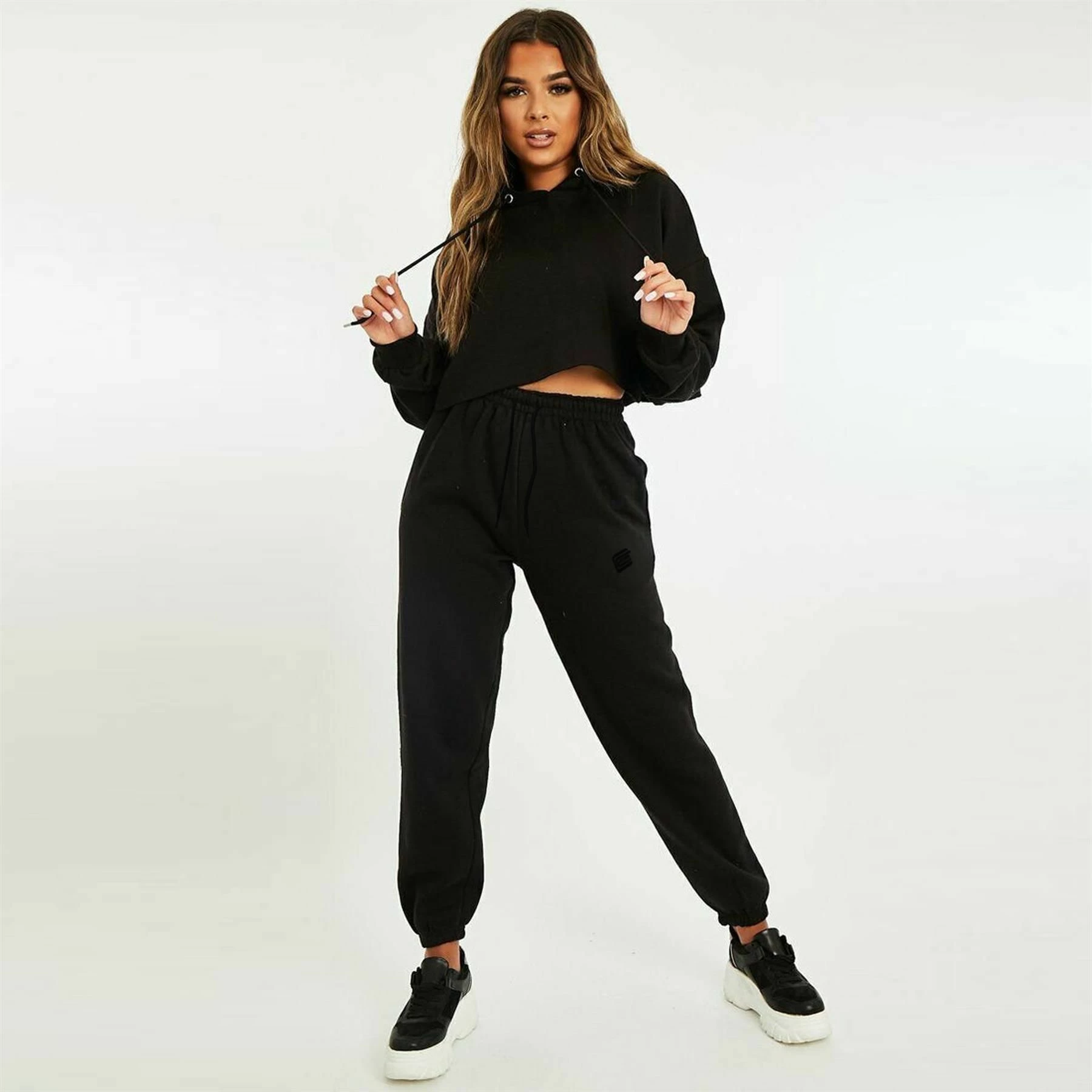 Ladies Oversized Joggers| Enzo Designer Womenswear - Black 4 Ladies Oversized Joggers| Enzo Designer Womenswear - Black - Image 2