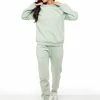 Enzo | Womens Sweatshirt Tracksuit Set - Green
