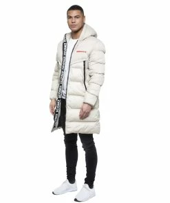 Enzo Icon 2 | Mens Long Puffer Jacket - Beige -Cheap Enzo Sales Shop 1f8e2336 1f88 4709 8c9b 4e543bad1d15