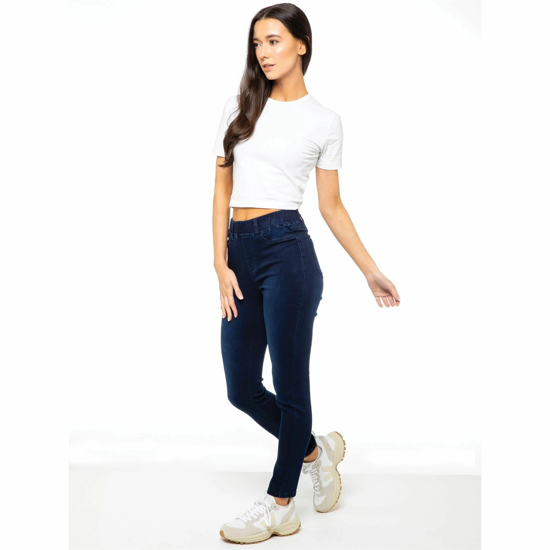 Enzo Womens Skinny Jeggings - Blue 4 Enzo Womens Skinny Jeggings - Blue - Image 2