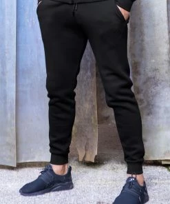 Mens Slim Joggers | Enzo Menswear - Black -Cheap Enzo Sales Shop 21f20dd2c68942c690f4c9ea8789d988
