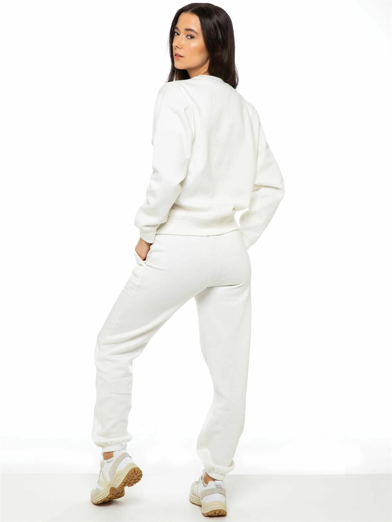 Enzo | Womens Sweatshirt Tracksuit Set - Off-White 4 Enzo | Womens Sweatshirt Tracksuit Set - Off-White - Image 2