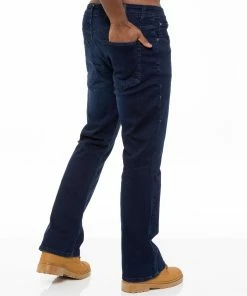 Enzo Mens Bootcut Stretch Denim Jeans - Indigo Blue -Cheap Enzo Sales Shop 303451f848c34da1b6ed5f57f07c938c