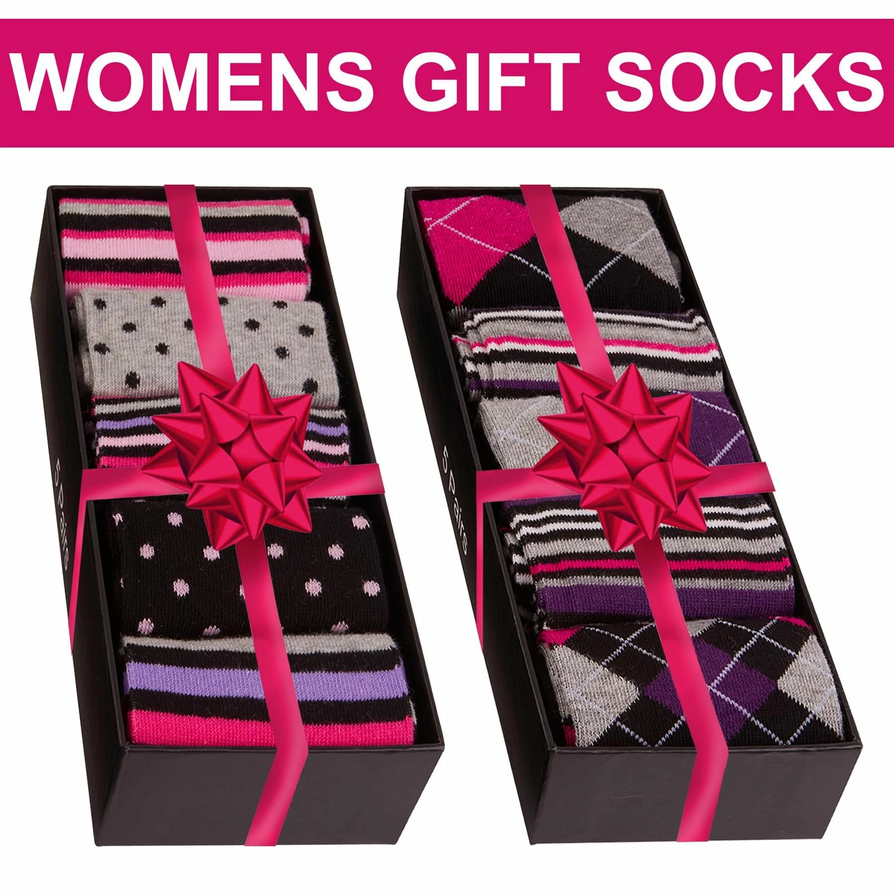 Enzo Ladies Gift Box Socks - Multicolour 4 Enzo Ladies Gift Box Socks - Multicolour - Image 2