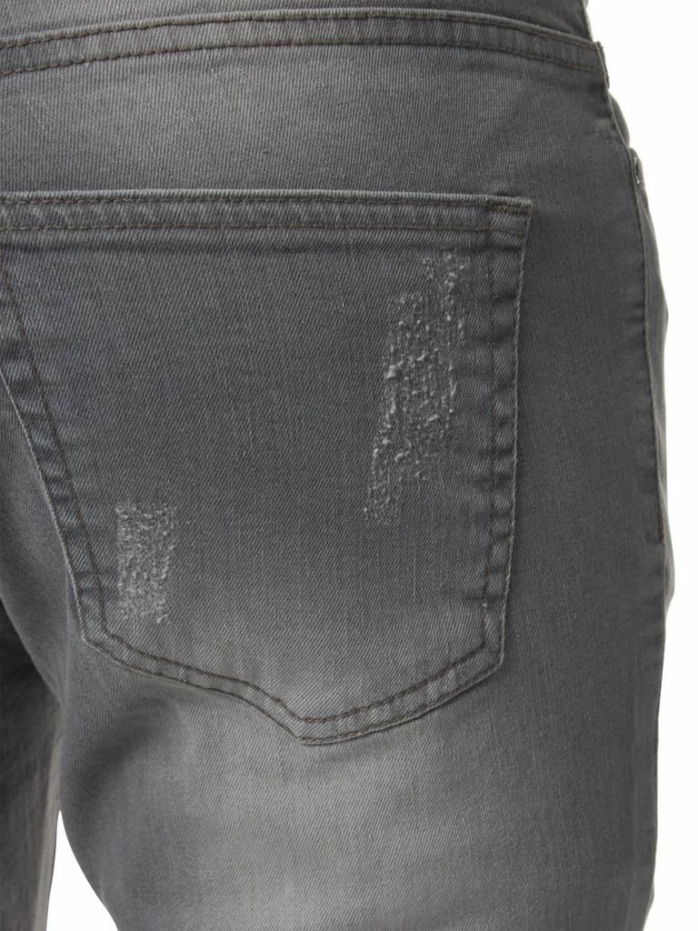 Enzo Mens Ripped Skinny Shorts - Grey 7 Enzo Mens Ripped Skinny Shorts - Grey - Image 5