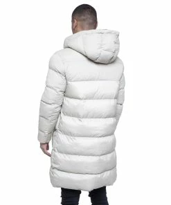 Enzo Icon 2 | Mens Long Puffer Jacket - Beige -Cheap Enzo Sales Shop 347bf93f 8f3b 47b1 90be 97773074500c