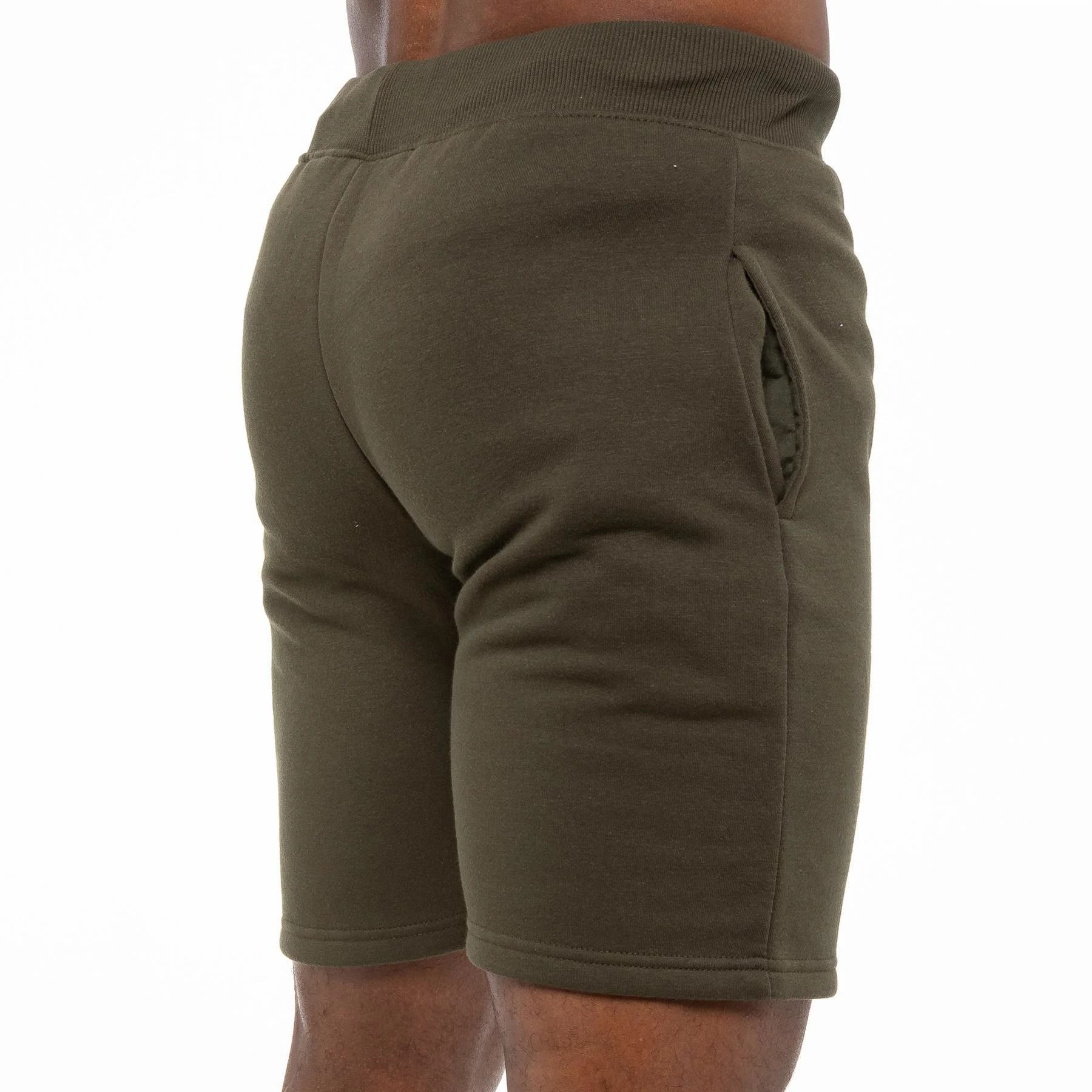 Enzo Mens Fleece Gym Shorts - Khaki 6 Enzo Mens Fleece Gym Shorts - Khaki - Image 4