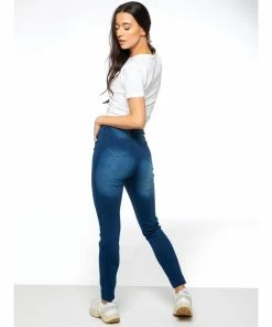 Enzo Womens Skinny Stretch Jeans - Blue -Cheap Enzo Sales Shop 3b7a908d339b40c4a17415ea6e911dfd