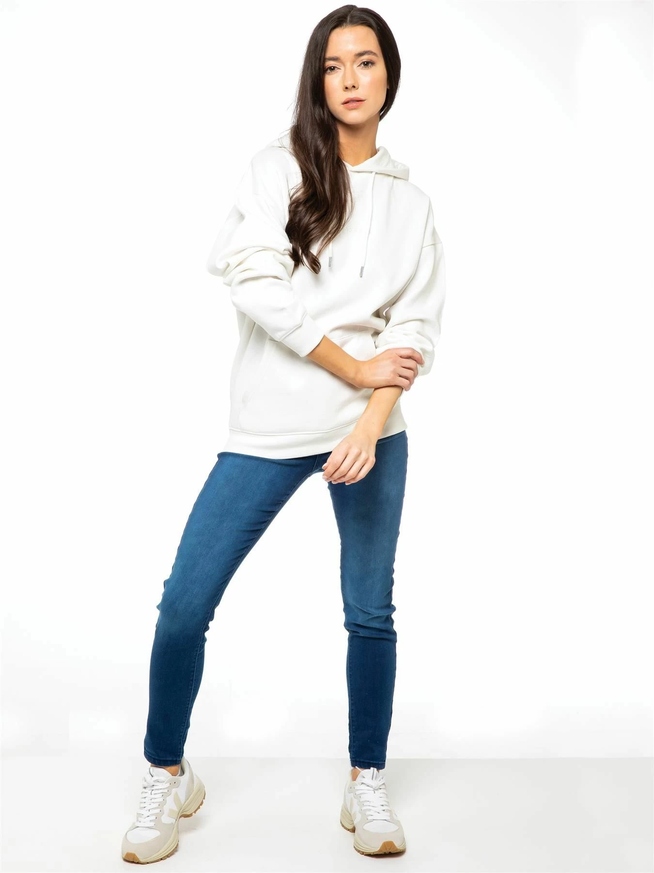 Enzo Ladies Oversized Essential Hoodie - Off-White 8 Enzo Ladies Oversized Essential Hoodie - Off-White - Image 6