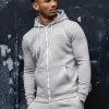 Mens Zip up Hoodie | Enzo Designer Menswear - Grey