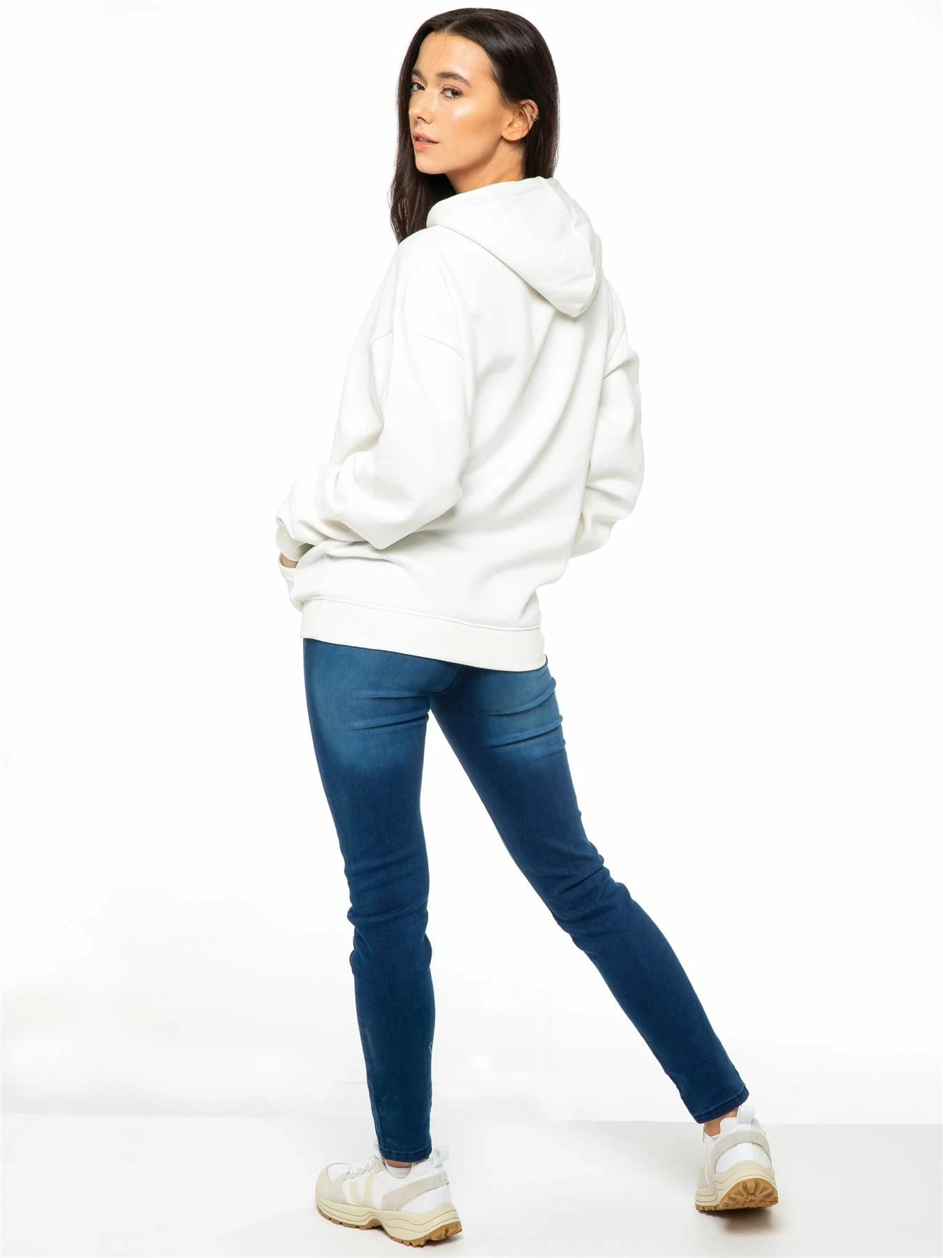 Enzo Ladies Oversized Essential Hoodie - Off-White 6 Enzo Ladies Oversized Essential Hoodie - Off-White - Image 4
