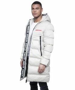 Enzo Icon 2 | Mens Long Puffer Jacket - Beige -Cheap Enzo Sales Shop 426b8c84 651c 40b5 ad62 a2548dad55c1