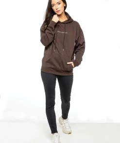 Enzo Ladies Oversized Essential Hoodie - Brown -Cheap Enzo Sales Shop 433f873f3b3e4e66944d893cb831c197