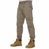 Mens Cuffed Cargo Jean Joggers| Enzo Designer Menswear - Beige
