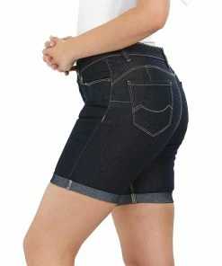 Enzo Womens Skinny Stretch Shorts - Navy/Blue -Cheap Enzo Sales Shop 4991f16464724cfb8055eb93ad86edb9