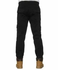 Mens Cuffed Cargo Jean Joggers| Enzo Designer Menswear - Black -Cheap Enzo Sales Shop 4c3477b722a64444b78bd4362cdc77c4