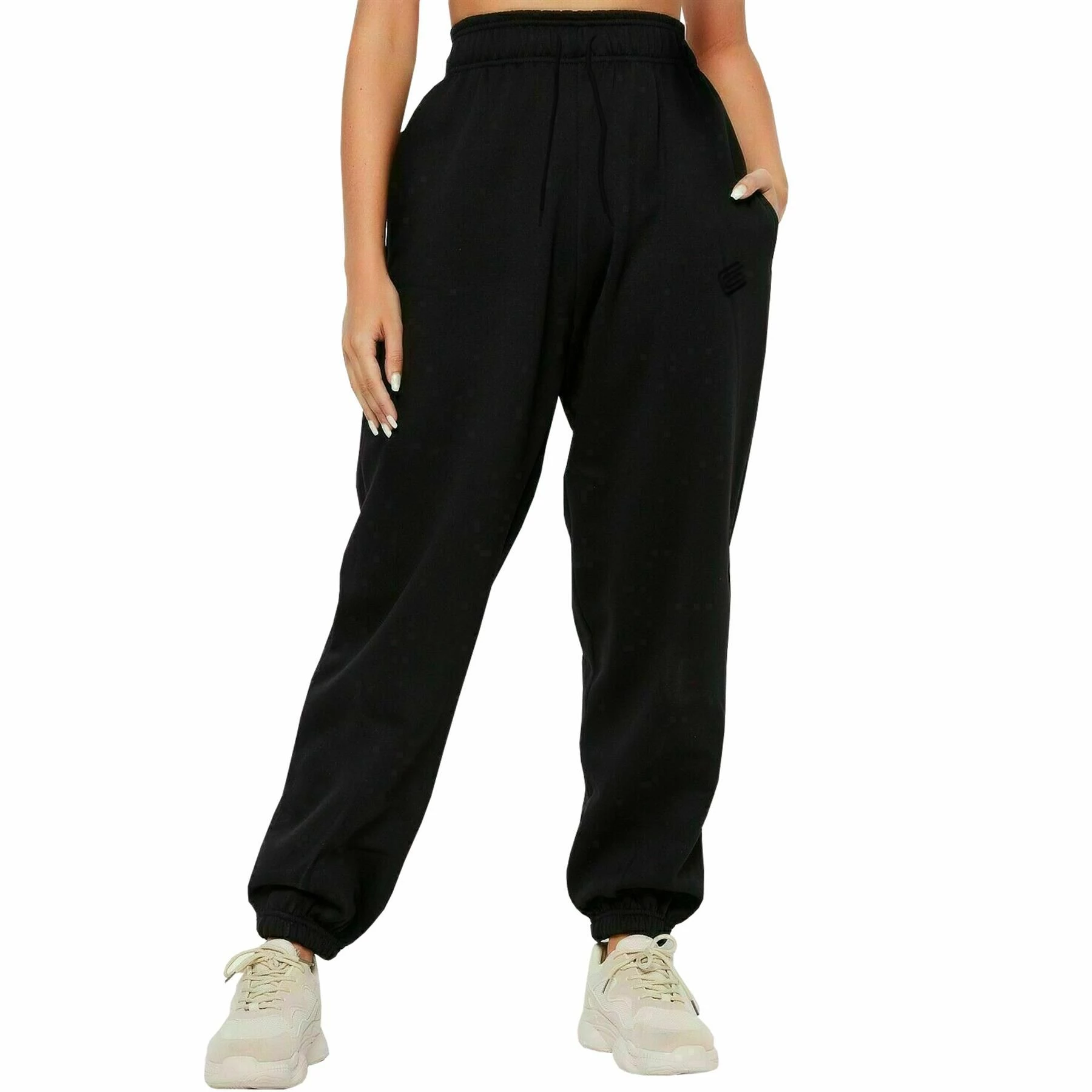 Ladies Oversized Joggers| Enzo Designer Womenswear - Black 3 Ladies Oversized Joggers| Enzo Designer Womenswear - Black