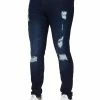 Enzo Mens Skinny Ripped Jeans - Indigo Blue 1 Enzo Mens Skinny Ripped Jeans - Indigo Blue -Cheap Enzo Sales Shop 5743453b7e7f4f98a703f81011f64a4b