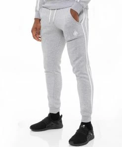 Mens Grey Tracksuit Joggers| Enzo Designer Menswear