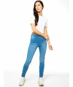 Enzo Womens Skinny Jeggings - Blue
