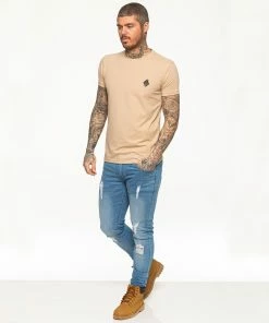 Mens T-Shirt | Enzo Designer Menswear - Beige -Cheap Enzo Sales Shop 5b93a344476e4cc7b029bf84aae167af