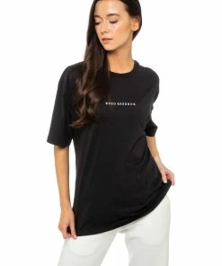 Enzo Ladies Print Oversized T-Shirt - Black -Cheap Enzo Sales Shop 5e3066245c20410aa21d2bd78897962b