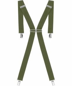 Enzo Men's Elasticated Braces - Green