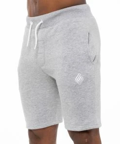 Enzo Mens Fleece Gym Shorts - Grey