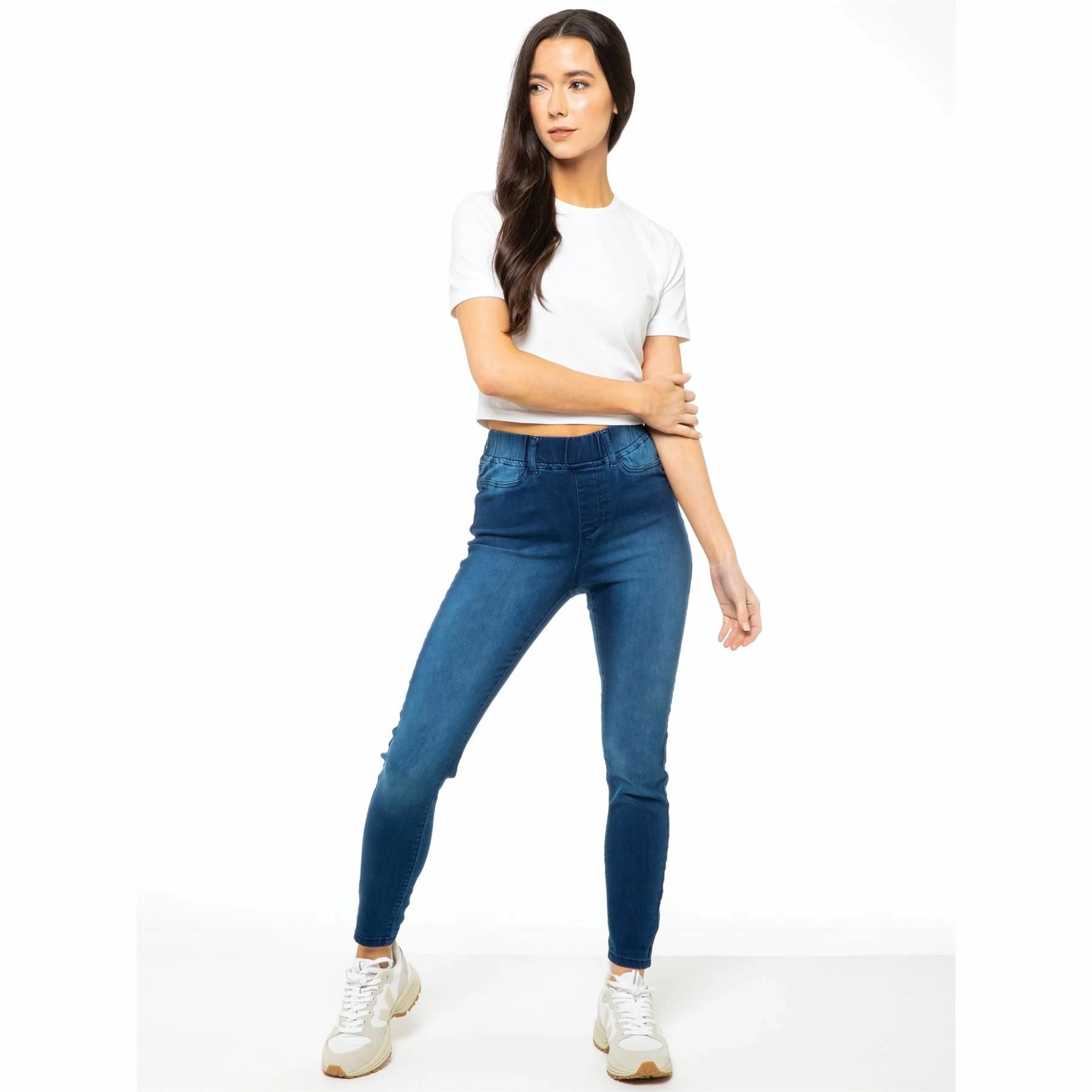 Enzo Womens Skinny Jeggings - Blue 4 Enzo Womens Skinny Jeggings - Blue - Image 2