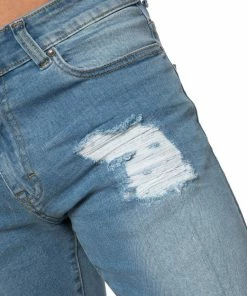 Enzo Mens Ripped Skinny Shorts - Sky Blue 10 Enzo Mens Ripped Skinny Shorts - Sky Blue -Cheap Enzo Sales Shop 64da5594e1cd499789fca3b66f0babb0