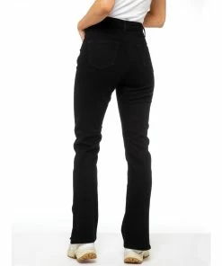 Enzo Womens Straight Slit Jeans - Black -Cheap Enzo Sales Shop 688effa5f90544d79c28900098f27b7e