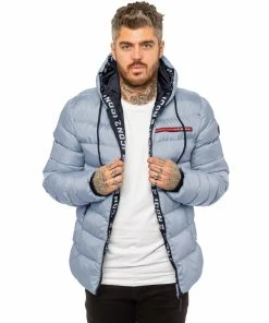 ICON 2 By Enzo Mens Puffer Jacket - Grey