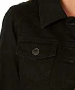 Ladies Stretch Denim Jackets| Enzo Designer Womenswear - Black -Cheap Enzo Sales Shop 69d58b2c0f8b42a3af2d8d26fdc1ac63