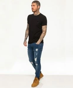 Mens T-Shirt | Enzo Designer Menswear - Black -Cheap Enzo Sales Shop 6af4c75db23f4f6db619b2c93930f94b