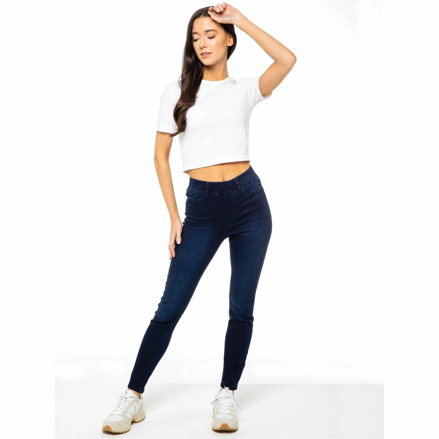 Enzo Womens Skinny Jeggings - Blue 3 Enzo Womens Skinny Jeggings - Blue