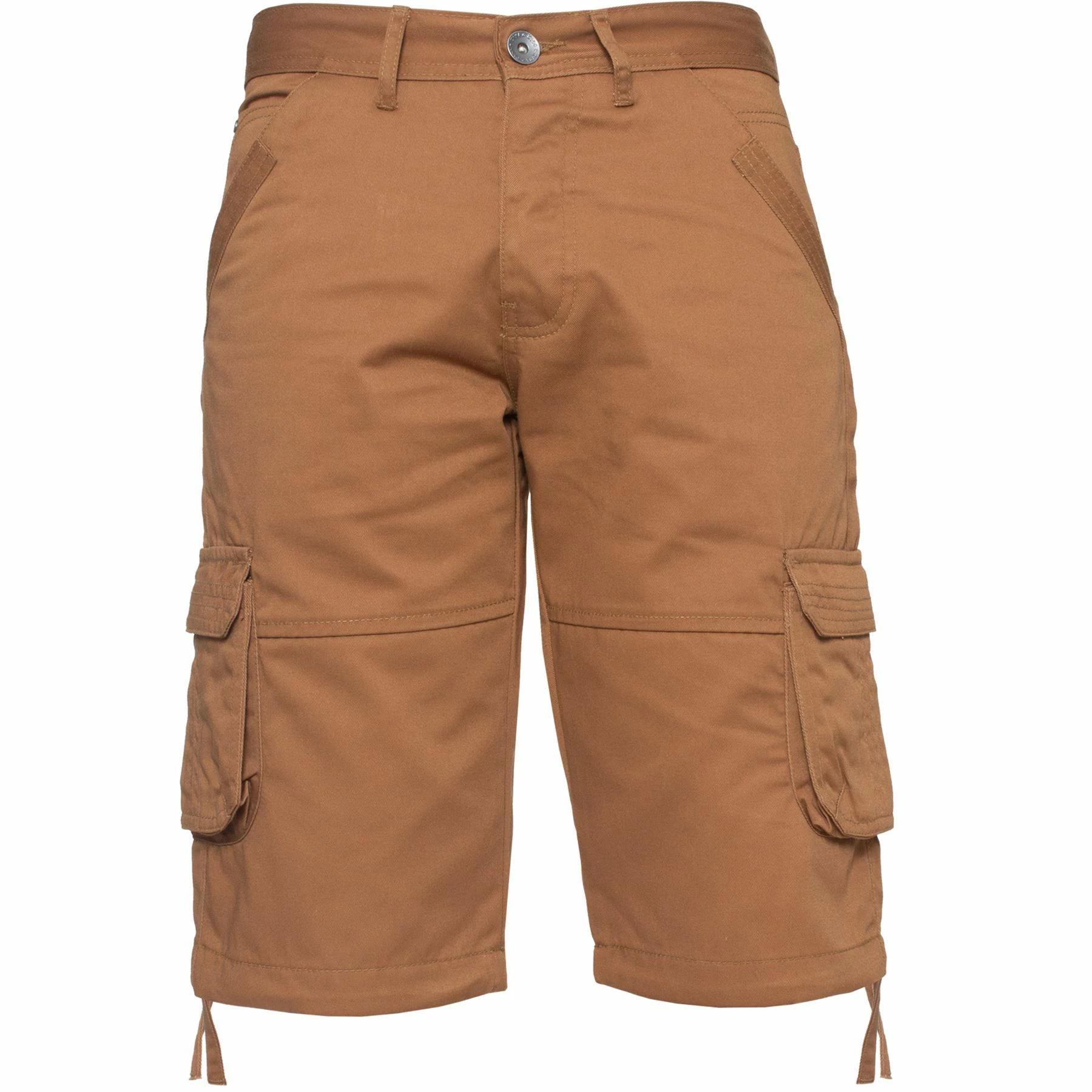 Mens Cargo Combat Shorts| Enzo Designer Menswear - Tan 6 Mens Cargo Combat Shorts| Enzo Designer Menswear - Tan - Image 4