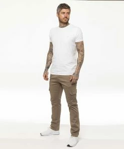 Enzo Mens Cargo Combat Chinos - Beige -Cheap Enzo Sales Shop 6e85eef9afc84964884d102feaeb81ba