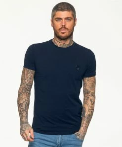 Mens T-Shirt | Enzo Designer Menswear - Blue