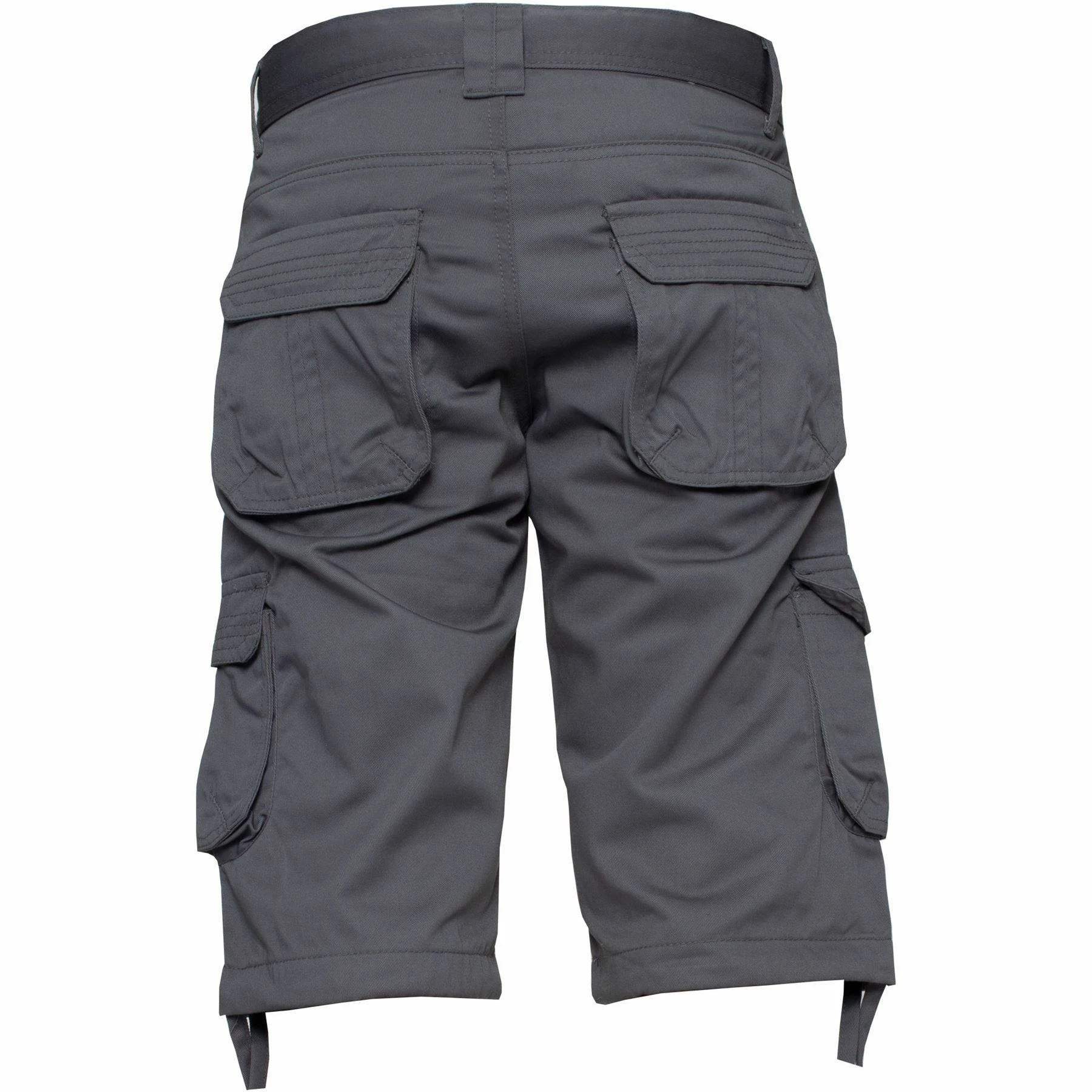Mens Cargo Combat Shorts| Enzo Designer Menswear - Grey 7 Mens Cargo Combat Shorts| Enzo Designer Menswear - Grey - Image 5