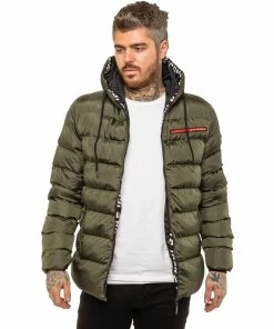 ICON 2 By Enzo Mens Puffer Jacket - Khaki